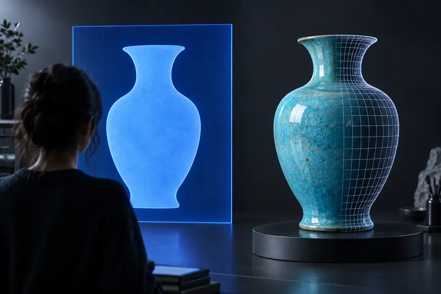 Generiertes 3D-Modell zur Überprüfung bereit
